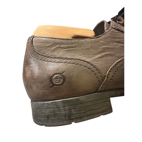 Born Brown Leather Oxford Shoes Flats - 10M - Picture 6 of 7